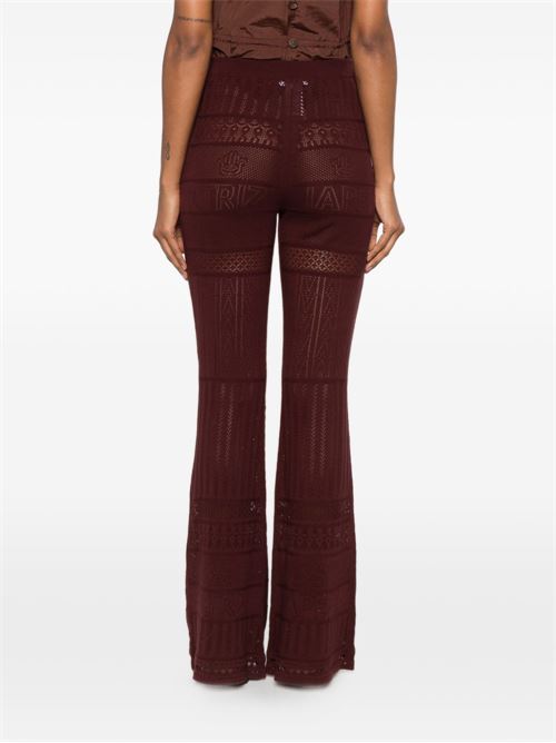 Pantalone donna Patrizia Pepe marrone in rete a zampa PATRIZIA PEPE | 2P1757K332B887